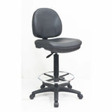 Lorell Millenia Series Adjustable Task Stool with Back, Black (LLR80018) Each