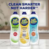 Soft Scrub Total Bath/Kitchen Cleanser, 24 fl oz (0.8 quart), Fresh, Lemon Scent (DIA07224EA) Each