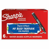 Sharpie Creative Markers, Cool Gray Ink, Water Based, Acrylic Based, 6/Box (SAN2218118) Box of 6