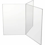 Deflecto 6-Sided Sign/Menu Holder, Support 4" x 6" Media, Clear, Plastic, Polystyrene (DEF4443) Each