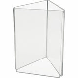 Deflecto 3-Sided Sign/Menu Holder, Support 4" x 6" Media, Clear, Plastic, Polystyrene (DEF4444) Each