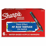 Sharpie Creative Markers, Emerald Green Ink, Water Based, Acrylic Based, 6/Box (SAN2218066) Box of 6