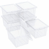 Storex Stackable Storage Bin w/Lid, 13.6" x 11.3" x 7.8", 4 gal (STX61430U06CEA) Each
