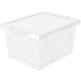 Storex Stackable Storage Bin w/Lid, 13.6" x 11.3" x 7.8", 4 gal (STX61430U06CEA) Each