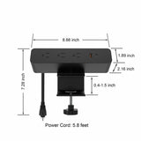 Lorell Power Outlet, 4 x Power Receptacles Desk Mountable (LLR34001) Each