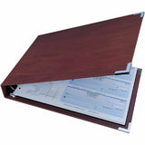 Davis Group Premium 3-Up Business Checkbook Binder, 200 Sheet Capacity, 7 Ring, Pocket: Internal, Vinyl, Burgundy, Pocket (DGC3UPAM08) Each