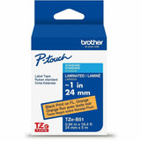Brother P-touch Genuine TZeB51 BK on FLUOR ORG Label Tape, Laminated, 24mmX5m, x 15/16", Fluorescent Orange (BRTTZEB51G) Each