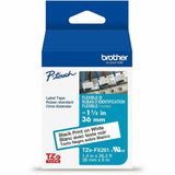 Brother Genuine P-touch TZeFX261 BK on WHT Label Tape, Flexible ID Laminated, 36mmX8m, x 1 27/64", White, Polyester (BRTTZEFX261G) Each