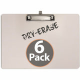 Officemate Reusable Dry-Erase Whiteboard Clipboards, 9" x 12 1/2", White, Storage for 70 Sheet, 6/Carton (OIC83166) Case of 6