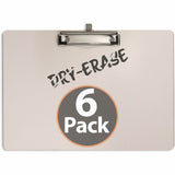 Officemate Reusable Dry-Erase Whiteboard Clipboards, 9" x 12 1/2", White, Storage for 70 Sheet, 6/Carton (OIC83166) Case of 6