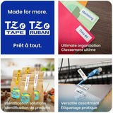 Brother P-touch Genuine TZe731 BK on GRN Label Tape, Laminated, 12mmX8m, x 15/32", Green, Polyester, Water Resistant (BRTTZE731G) Each