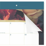 At-A-Glance Midnight Garden Monthly Desk Pad, 21 3/4" x 17", 2.25" x 2.75" Block, 12-Month, Jan 2027-Dec 2027, Headband (AAG1768704) Each