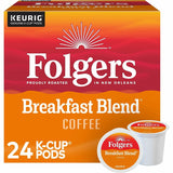 Folgers Folgers K-Cup Breakfast Blend Coffee, 0.2 oz Per Box, Light/Mild, 24 K-Cup, Kosher, 4/Carton (GMT3451CT) Case of 96