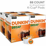 Dunkin' K-Cup Decaf Coffee, 0.3 oz Per Box, Medium, 22 K-Cup, Decaf, Original Blend, 4/Carton (GMT0317CT) Case of 88