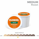 Dunkin' K-Cup Decaf Coffee, 0.3 oz Per Box, Medium, 22 K-Cup, Decaf, Original Blend, 4/Carton (GMT0317CT) Case of 88