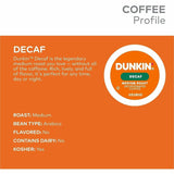 Dunkin' K-Cup Decaf Coffee, 0.3 oz Per Box, Medium, 22 K-Cup, Decaf, Original Blend, 4/Carton (GMT0317CT) Case of 88