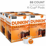 Dunkin' K-Cup Caramel Me Crazy Coffee, 0.3 oz Per Box, Medium, 22 K-Cup, Kosher, 4/Carton (GMT1277CT) Case of 88
