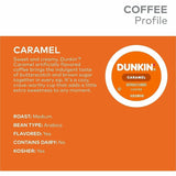 Dunkin' K-Cup Caramel Me Crazy Coffee, 0.3 oz Per Box, Medium, 22 K-Cup, Kosher, 4/Carton (GMT1277CT) Case of 88