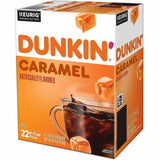 Dunkin' K-Cup Caramel Me Crazy Coffee, 0.3 oz Per Box, Medium, 22 K-Cup, Kosher, 4/Carton (GMT1277CT) Case of 88