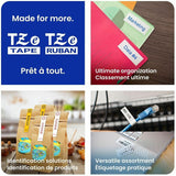 Brother P-touch Genuine TZe661 BK on YL Label Tape, Laminated, 36mmX8m, 1 27/64", Yellow, Water Resistant (BRTTZE661G) Each