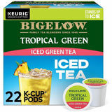 Bigelow Bigelow Tropical Iced Green Tea Iced Green Tea K-Cup, Caffeinated, Kosher, 22/Box, 4/Carton (GMT2870CT) Case of 88