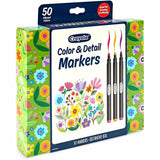 Crayola Color & Detail Marker Set, Multi Ink, 50/Pack (CYO586751) Pack of 50