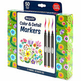 Crayola Color & Detail Marker Set, Multi Ink, 50/Pack (CYO586751) Pack of 50