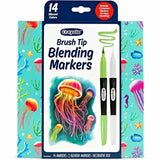 Crayola Blending Markers, Multi Ink, Water Based, 16/Pack (CYO586754) Pack of 16