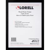 Lorell Wide Frame, 18" Frame Size, Rectangle, Horizontal, Vertical, Wood, Black, 8/Carton (LLR49312CT) Case of 8