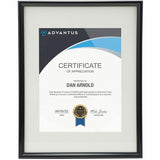 Victory Light Plastic Poster Frame with Mat, 8 x 10 Insert, Black (VLUVF0023B1114) Each