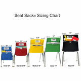 Seat Sack 1-Pocket, 14" x 2", Red, 1 Pocket(s), Chair, Durable, Desk Space, Washable, Expandable (SSK10114) Each