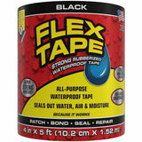 FLEX SEAL Flex Tape, 5 ft Length x 4", Black, Rubber Backing, 4/Carton (FLXTFSBLKR0405) Case of 4