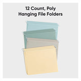 Smead 1/5 Tab Cut Letter Hanging Folder, 8½" x 11", 1/2" Expansion, Assorted Tab Position, Assorted, 100 Sheets Capacity, 12/Pack (SMD10522) Pack of 12