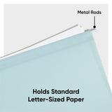 Smead 1/5 Tab Cut Letter Hanging Folder, 8½" x 11", 1/2" Expansion, Assorted Tab Position, Assorted, 100 Sheets Capacity, 12/Pack (SMD10522) Pack of 12