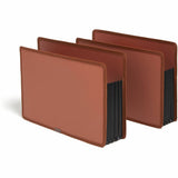 Smead TUFF Straight Tab Cut Letter File Pocket, 8½" x 11", 5 1/4" Expansion, 1200 Sheets Capacity, Poly, Rubber, Redrope, 2/Pack (SMD73782) Pack of 2