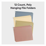 Smead 1/5 Tab Cut Letter Hanging Folder, 8½" x 11", 1/2" Expansion, Assorted Tab Position, Assorted, 100 Sheets Capacity, 12/Pack (SMD10524) Pack of 12
