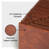Smead TUFF Letter Expanding File, 8½" x 11", 4200 Sheets Capacity, Assorted Tab Position, Brown, 21 Pocket, 20 Divider (SMD73786) Each