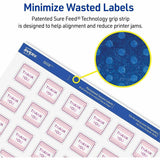 Avery Matte White Square Labels, x 1" x 1", 1200 Total Label(s), Inkjet, Laser, 48/Sheet, 1200/Pack (AVE05658) Pack of 1200