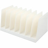 Business Source 6-slot Inclined Desk Step Sorter, 6.50" Height x 8" Width x 7.75" Depth, White (BSN11874) Each