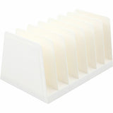 Business Source 6-slot Inclined Desk Step Sorter, 6.50" Height x 8" Width x 7.75" Depth, White (BSN11874) Each