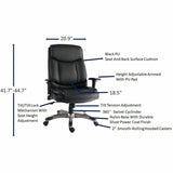 Lorell Sera High-Back Manager Chair with Height-Adjustable Arms, Black (LLR63272) Each
