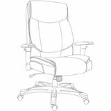 Lorell Sera High-Back Manager Chair with Height-Adjustable Arms, Black (LLR63272) Each