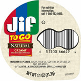 Jif To-Go Creamy Natural Peanut Butter Cups, 1.10 oz, 8/Pack (SMU99266) Pack of 8