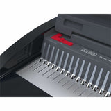 GBC CB25E CombBind Electric Punch and Bind Machine, 5.4" x 18.4" x 15.8", Black, Red, 500 Sheet(s) Bind (GBC200027) Each