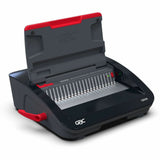 GBC CB25E CombBind Electric Punch and Bind Machine, 5.4" x 18.4" x 15.8", Black, Red, 500 Sheet(s) Bind (GBC200027) Each