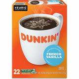 Dunkin' K-Cup, Pod French Vanilla Coffee, Medium, 22 K-Cup, Kosher, 4/Carton (GMT1268CT) Case of 88