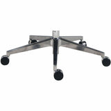 Lorell Fuerte Executive/Conference High-Back Chair with Polished Aluminum Arms, High Back, Black (LLR63305) Each
