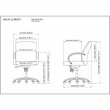 Lorell Pike Mid-Back Executive Chair, Mid Back, Black, Polyurethane, Armrest (LLR63311) Each