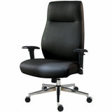 Lorell Fuerte Executive High-Back Chair with Adjustable Arms, High Back, Black (LLR63300) Each