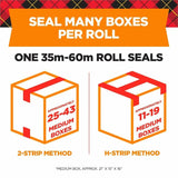 Scotch Long-Lasting Storage Packing Tape, 54.60 yd Length x 1.88", Transparent, 4/Pack (MMM3650LR44GC) Pack of 4